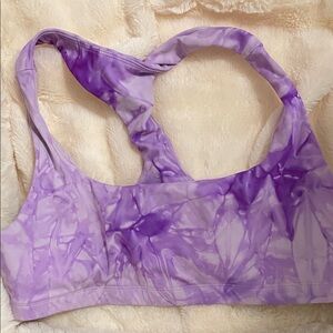 Purple Tie-Dye Sports Bra